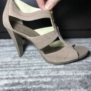MK Taupe T-Strap High Heel | Size 9